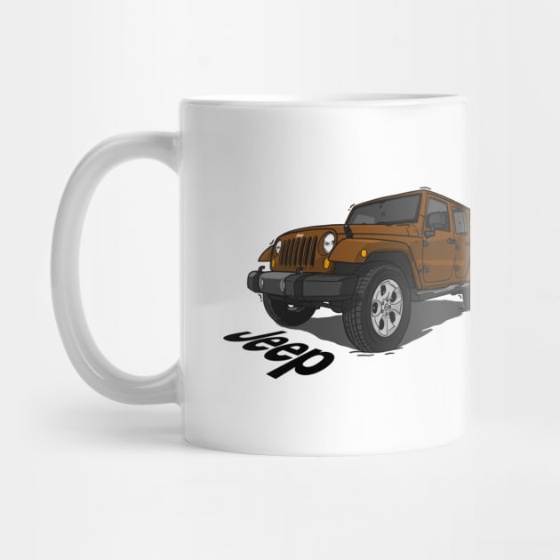 Jeep Wrangler - Brown by 4x4 Sketch